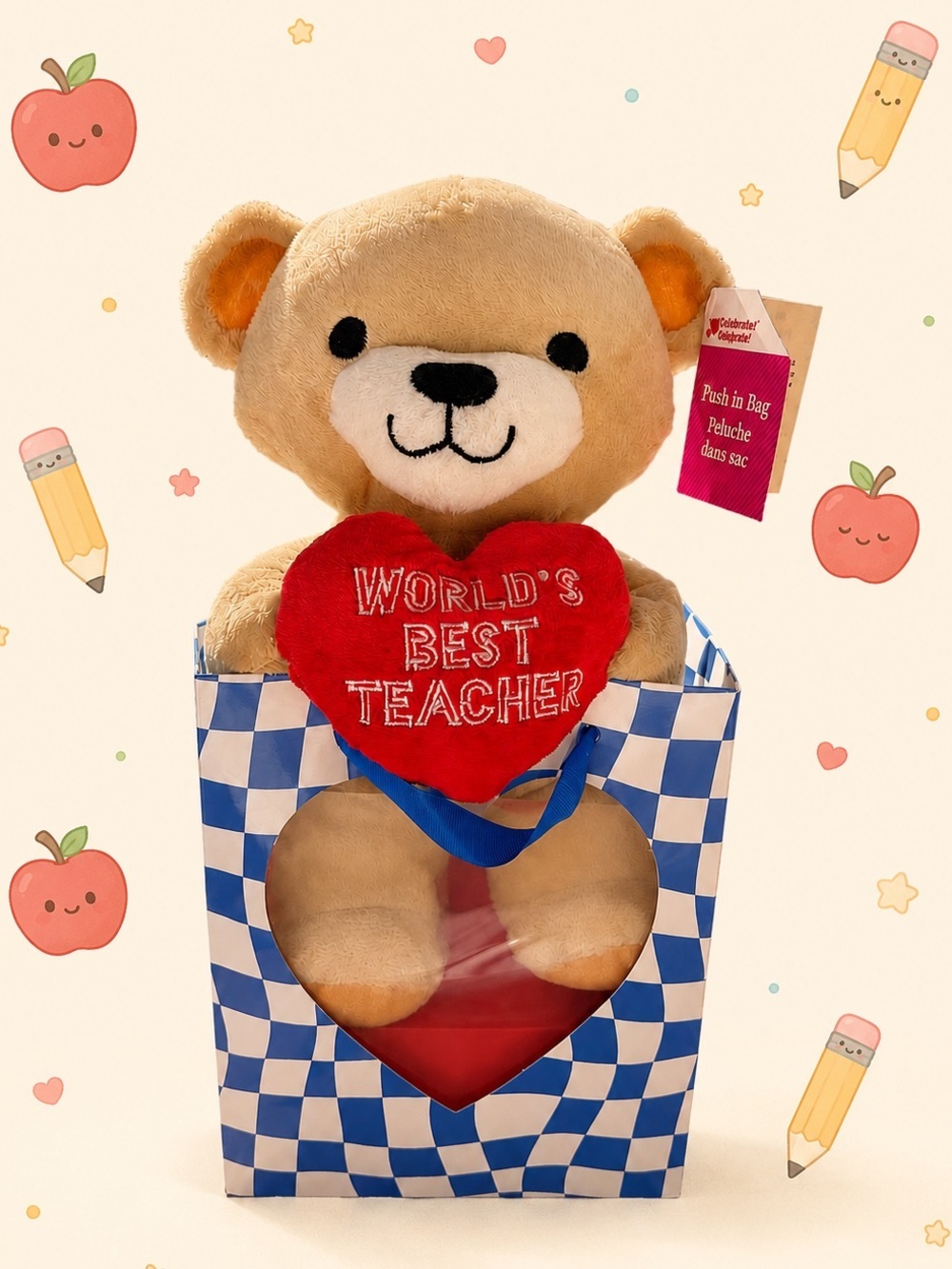 🧸 2/$45 NWT Teacher Appreciation Gift Plush Bear School Year Gift
